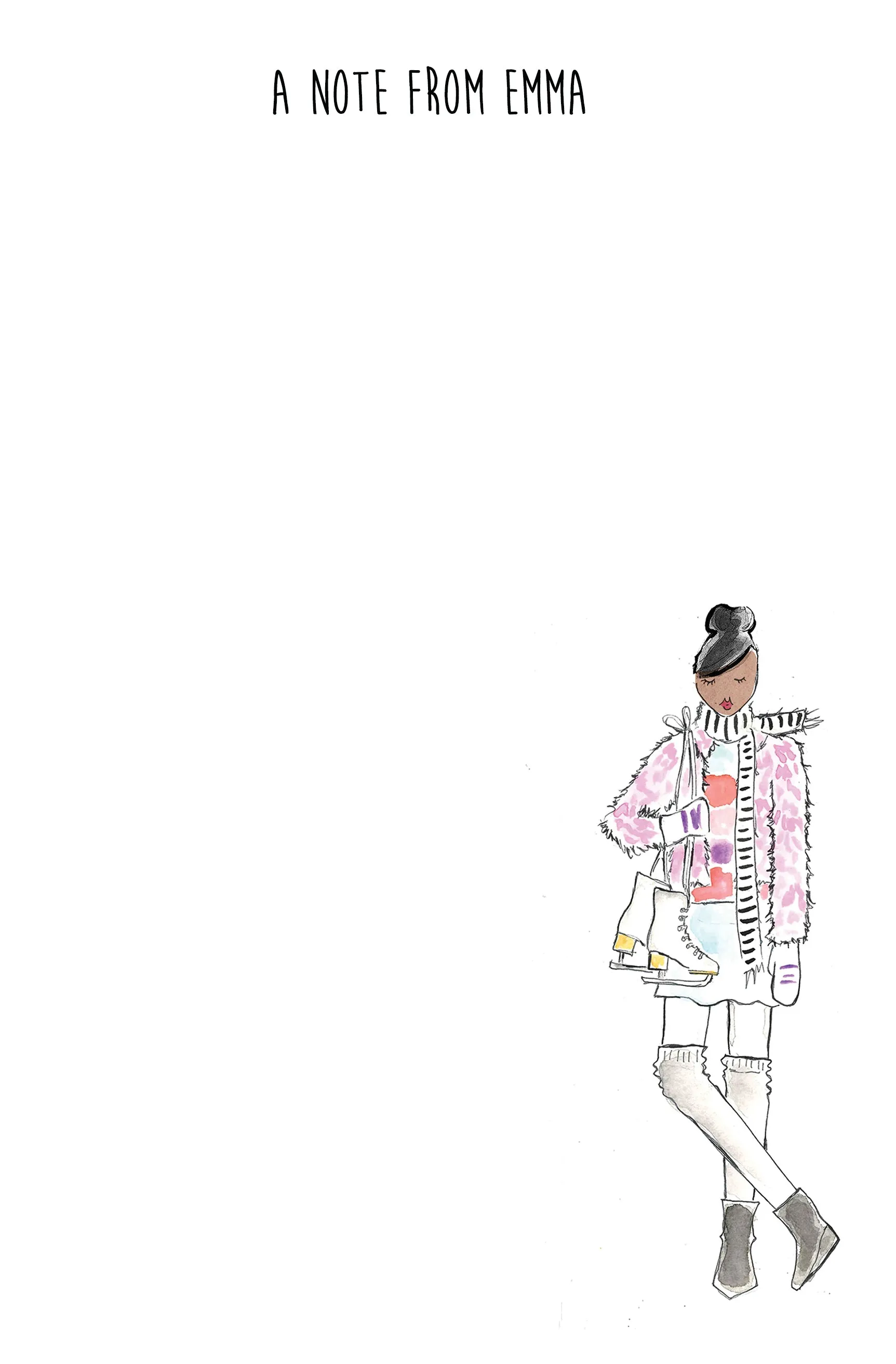 Ice Skating GirlPersonalized Notepad